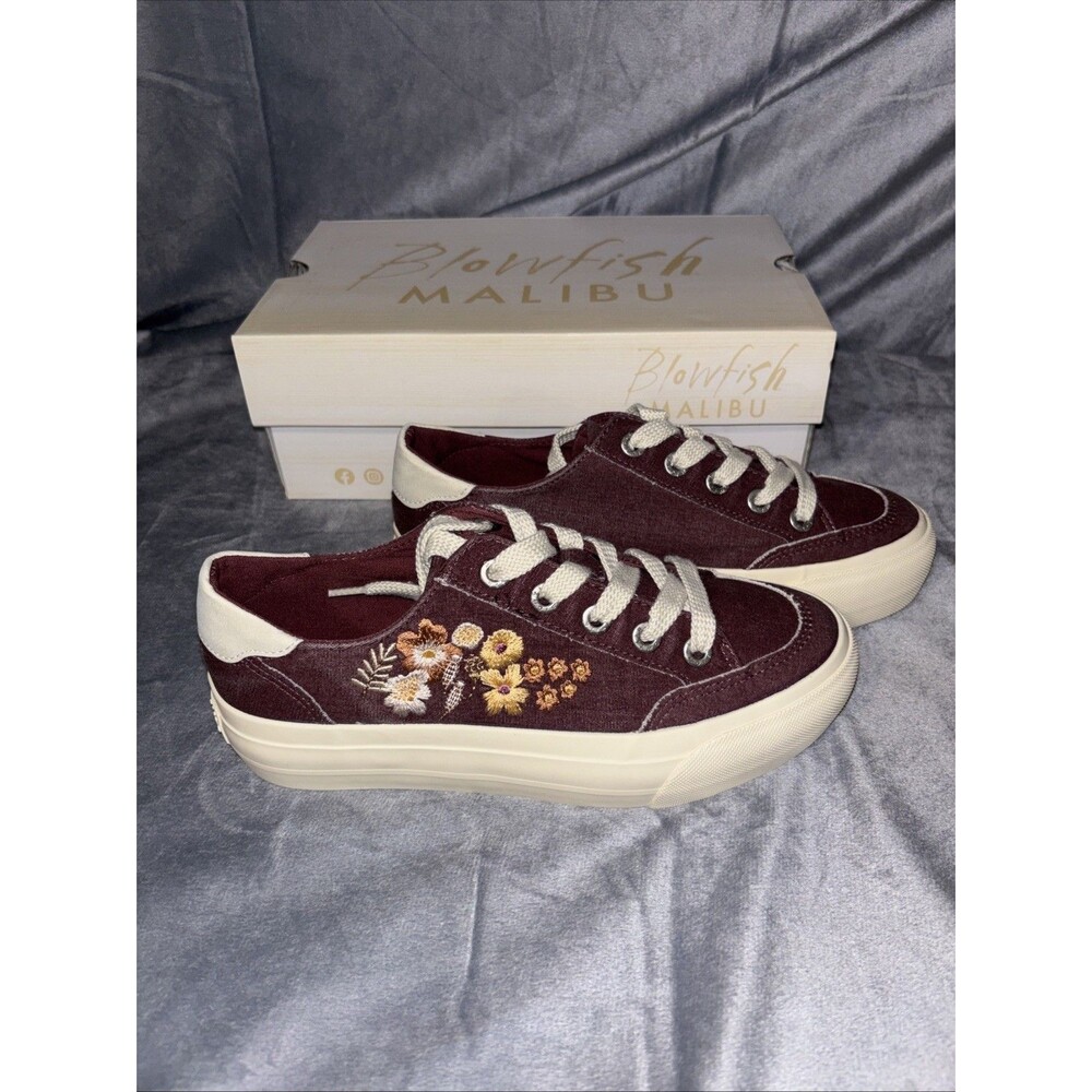 Blowfish Malibu Sadie-Sun Platform Sneakers With Floral Embroidery